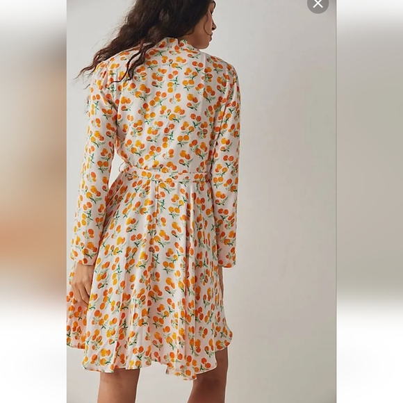 Free People Orange Wrap Dress NWT - Picture 3 of 16
